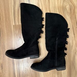 Cat & Jack Black Kids' Boots with Bows